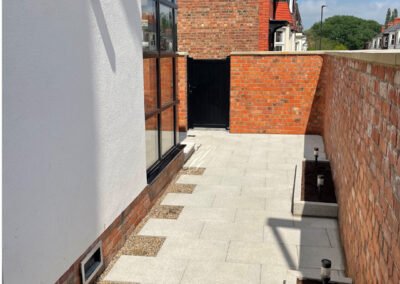 Bespoke Paving & Radius Wall: Gosforth